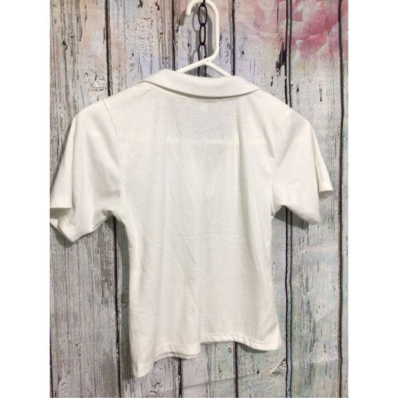 Heiny Collection Size Large White Crop Top - Picture 3 of 9